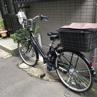 60000円 電動自転車アシスト 黒 アシスタプリマ(A6PD18) 後カゴ レインカバー付