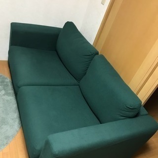 IKEA製 2人掛けソファ ダークグリーン
