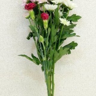 スーパーで売ってるお盆用の仏花など作ります