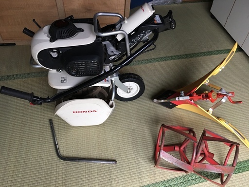 ガスカセット型耕運機 pianta HONDA +畝立て,+スパイラルローター 直接受取限定