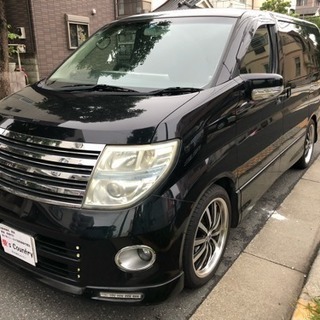 エルグランド中期型ハイウェイスター、車検付人気の黒。分割可能。