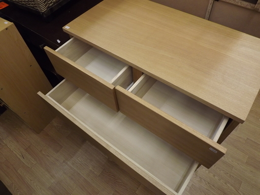 無印良品　良品計画　オーク材チェスト４段ワイド　衣類収納　タンス　箪笥　札幌　西岡発