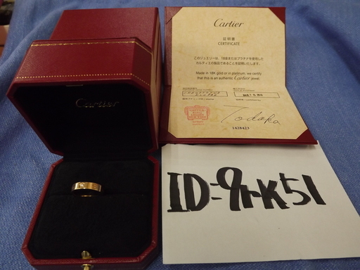 Cartier カルティエ 1Pダイヤ ミニ ラブ リング K18 750 PG ピンクゴールド 日本サイズ約７号 #4７札幌　西岡発