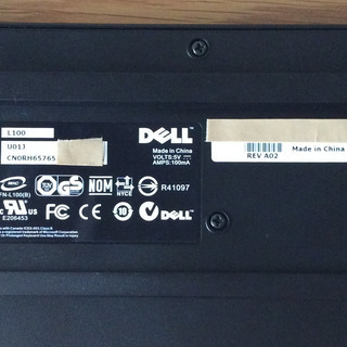 DELL／デル　 メンブレン式キーボード 109キー USB ( L100 / SK-8115 )　日本語対応　排水機構搭載 (ブラック)の画像
