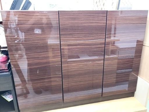 下駄箱　ブラウン