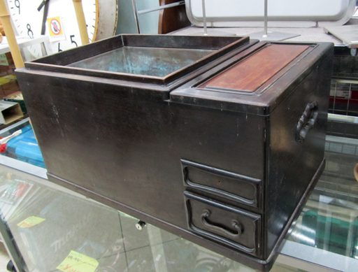 関東火鉢 長火鉢 古民具 五徳付 西宮の沢