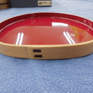 お値下げ！曲げわっぱ うるし皿 5枚セット 漆器 まげわっぱ　西岡店の画像