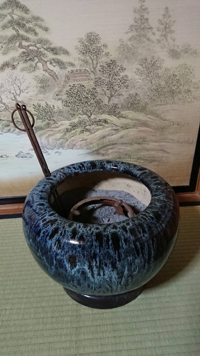 火鉢・五徳・火箸セット　水漏れ無し