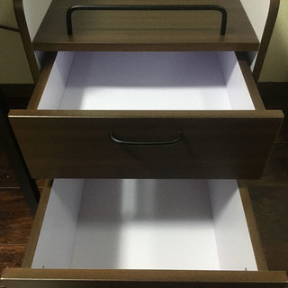 袖付き机　シンプル　ブラウン　オシャレ　美品　お譲りします！の画像