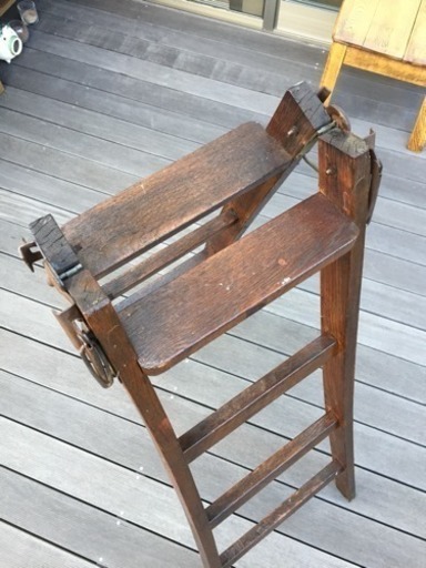 antique wood rudder
