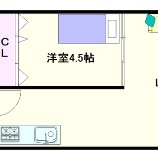 🌟ジモティー限定格安プラン🌟【リーゾエパーネ　別館】5号タイプ！1ＬＤＫタイプ！後から増築された新しい部分をあえて別館と呼ばさせて頂きます！の画像