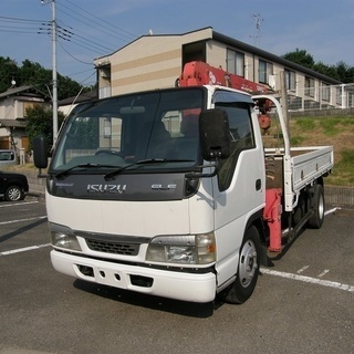 Ｈ15　エルフ　最大積載量2ｔ　ユニック　3段クレーンフックイン...