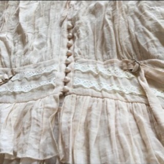 美品‼️フォーマル ブラウス M オフホワイト 白 レディース レースの画像