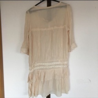 美品‼️フォーマル ブラウス M オフホワイト 白 レディース レースの画像