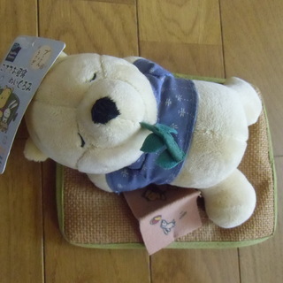 プーさんとうさぎ ござでお昼寝ぬいぐるみ★タグ付き❷の画像