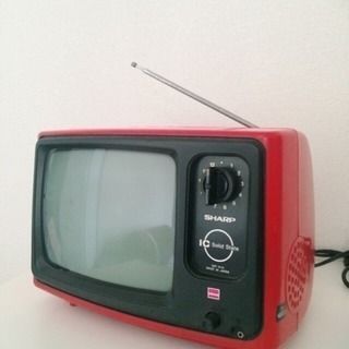 可動品レトロSHARPモノクロテレビ