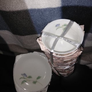 可憐なリンドウの花★湯飲み10個＆取り皿8枚★新品未使用★1点30円の画像