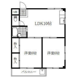 一宮市　2LDK！　仲介手数料なし！　　外国人・生活保護・事務所利用可能！　の画像