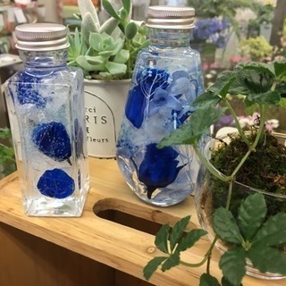 夏休み ハーバリウム づくり