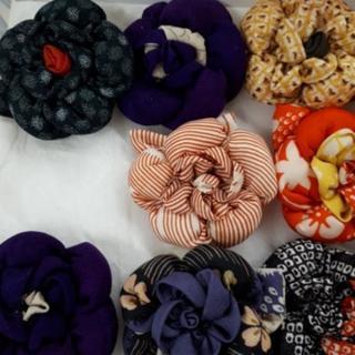 【移】着物リメイク　お花のブローチ　各種の画像