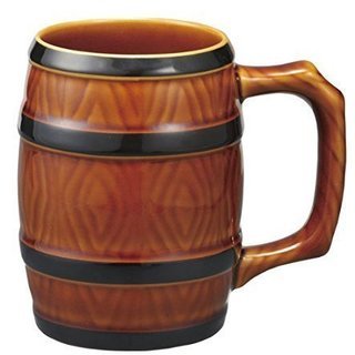 ビールジョッキ4個（樽型陶器）（5月3日受付〆切）の画像