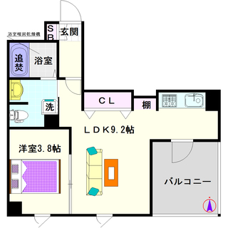 【アーバンカーサ難波Ⅲ】2号タイプ！1ＬＤＫタイプ！セコム導入で...