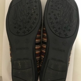 【南米購入】アンデス織物パンプス（茶）の画像