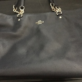 COACH コーチ馬車柄ショルダーバッグ 紺色