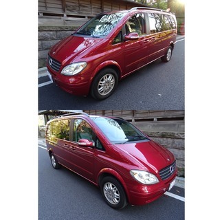 mercedesbenz ビアノ アンビエンテ メルセデスベンツ Viano 3.2 V320 Vito 燃費良 W639 HDDナビ地デジバックカメラミュージックサーバー希少インディレッド好調車両！オルタネーター、バッテリー、オイル交換しました！の画像
