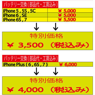 PC再生工房　尾道店　iPhoneバッテリー交換　特別キャンペーン！！