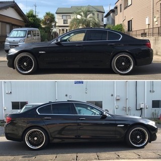 BMW 528i 新品20インチAW サンルーフ 黒革 直6エンジン シルキーシックス 8速ATの画像