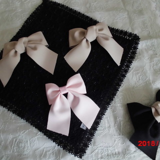 リボン　バレッタ