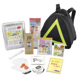 ➌値下げ⤵防災グッズ 12点・リュック付き＊未開封品・箱付き 