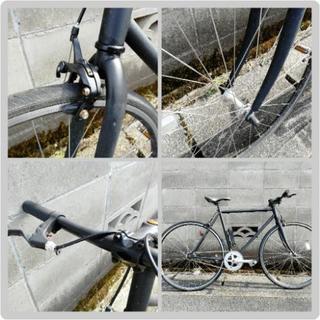 ピスト バイク ブリュアン(bruant) 700C シングルスピード 自転車 マットブラック　クロモリフレーム&フォーク フリー & 固定ギアの画像
