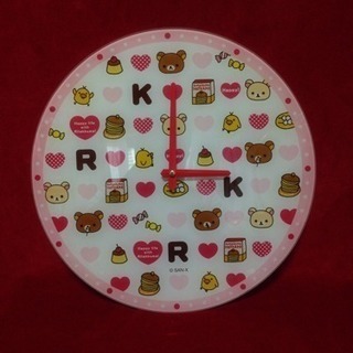 リラクマ 壁掛け時計 未使用 大サイズ 35cmの画像