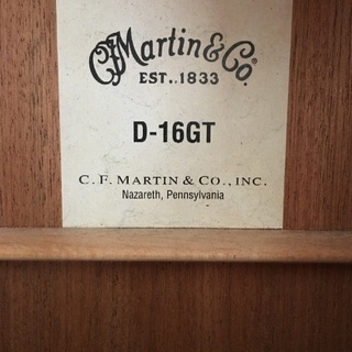 MARTIN D-16GT アコースティックギター マーチンの画像