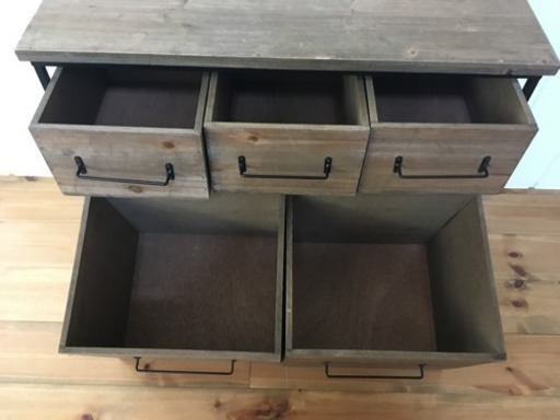 salut！(サリュ)アイアンウッド5ドロワーマルチラック (atuatucafe