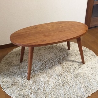 ナチュラル ローテーブル ヴィンテージ風の画像