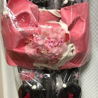浴衣  帯  草履(未使用)  籠バックセットの画像