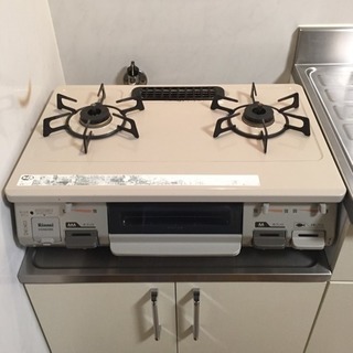 【再値下げ】Rinnai 都市ガステーブル クリームベージュ ガスコンロの画像
