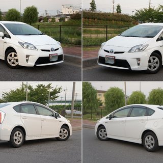 プリウス Ｓ ３０後期 ２５年式　ホワイト　分割可能 ◎自社ローン 車検2年取得渡しの画像