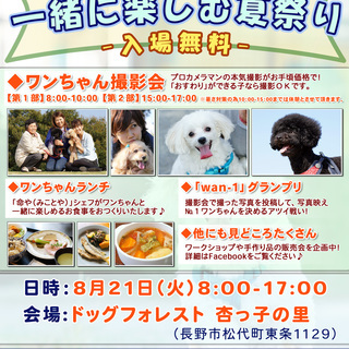 長野市松代町◆8/21フリマ出店者募集☆ワンちゃんと一緒に楽しむ...