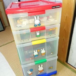 ナカバヤシ キャスター付4段収納ケースの画像