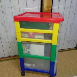 ナカバヤシ キャスター付4段収納ケースの画像