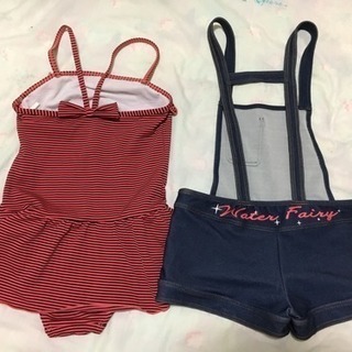 2way 水着 130cm ワンピース&サロペット カワイイ🖤の画像