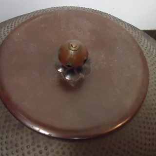 店舗閉店☆☆茶道具 茶釜 鉄釜 風炉釜 鉄瓶 釜環付 無銘☆☆32ｃｍ×30.5cm　引き取り限定の画像
