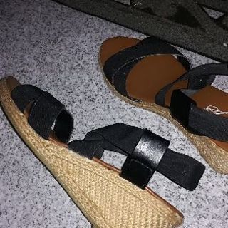 美品　ウェッジソール　サンダル　L　24.5の画像