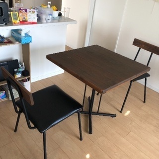 ダイニングテーブル セット 2人用 カフェテーブルの画像