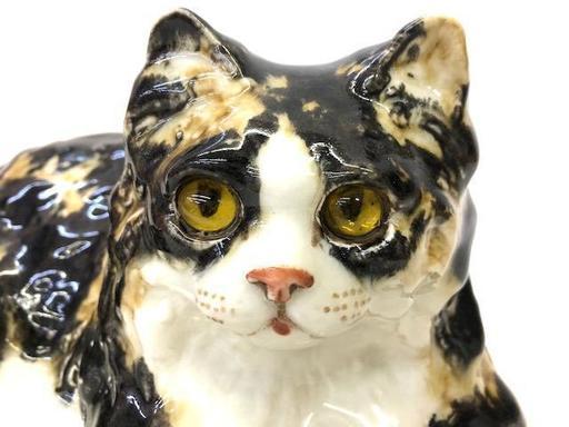 【レア】　ネコの置き物　陶器　ケンジントン キャット　イングランド製　アンティーク　ディスプレイに
