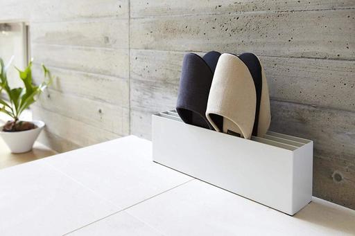 ☆新品☆ スリッパラック　スマートワイド　ホワイト　山崎実業　8点セット　① モデルルームや展示場などに！